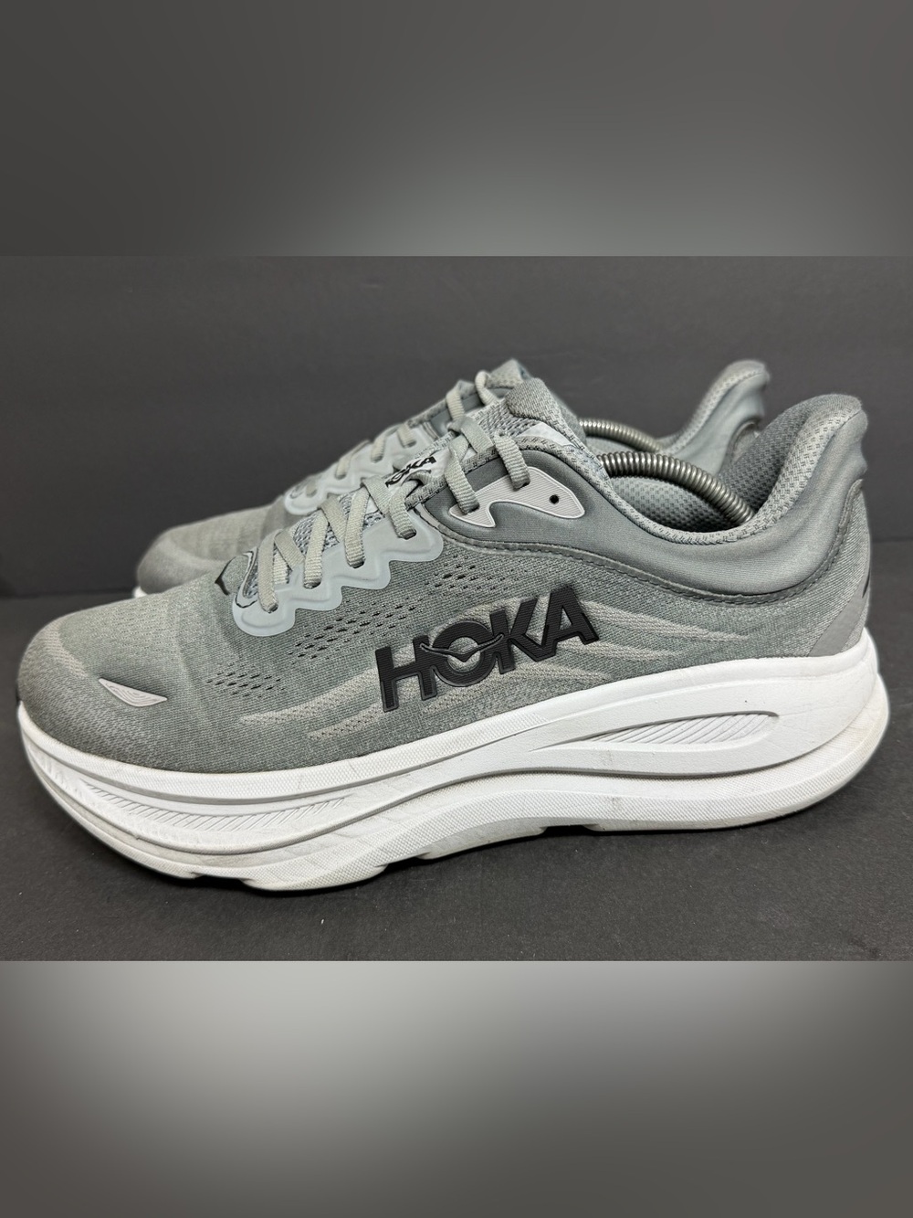 Hoka One One Bondi 9 Men Size 11.5 4E X-WIDE Galactic Grey Shoes 1162015 GCTC
